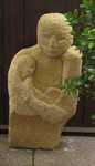 "Mother with Child" ca.72x36x15cm Sandstein